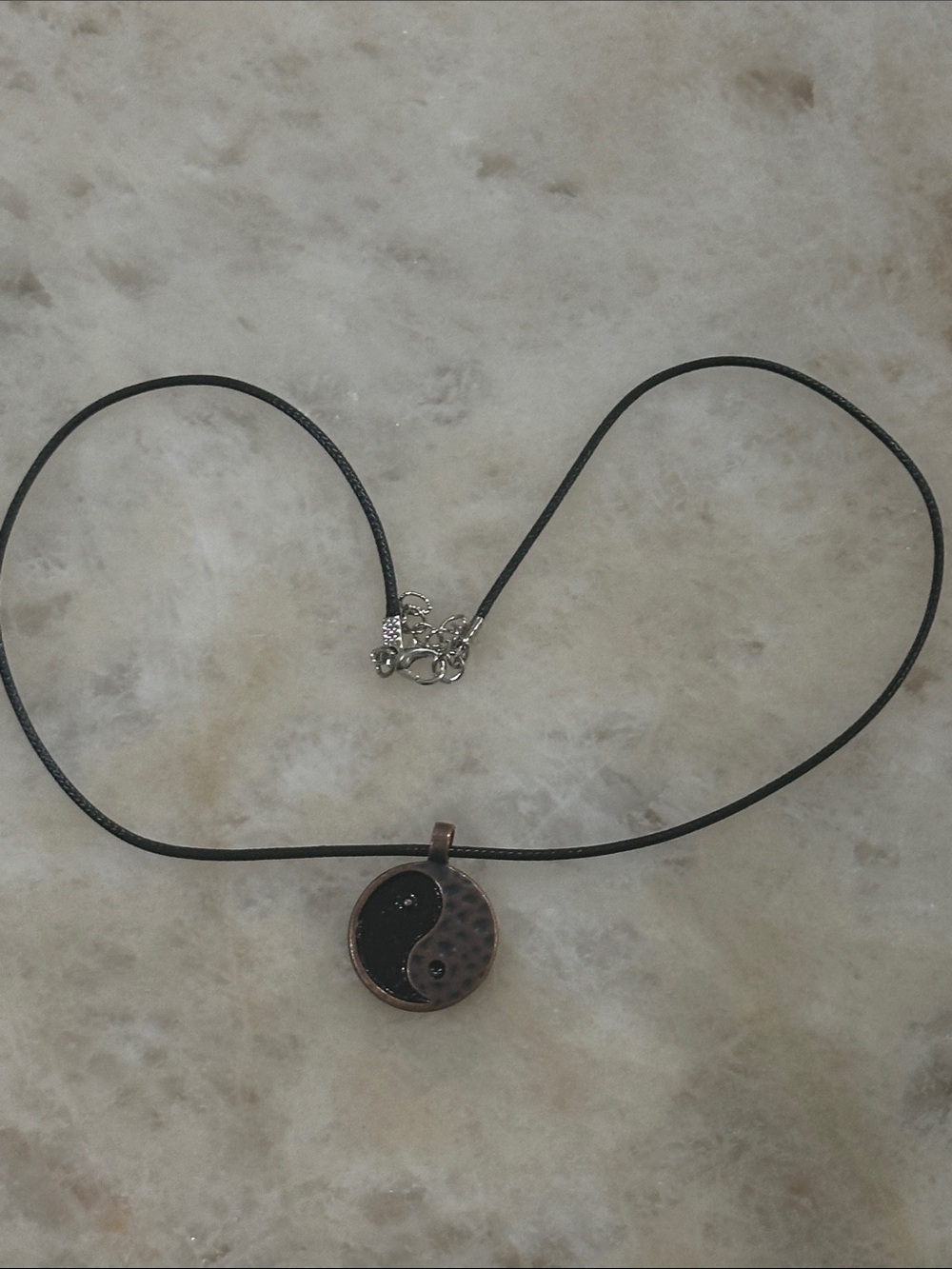 Black Yin Yang Pendant Necklace - Unbranded